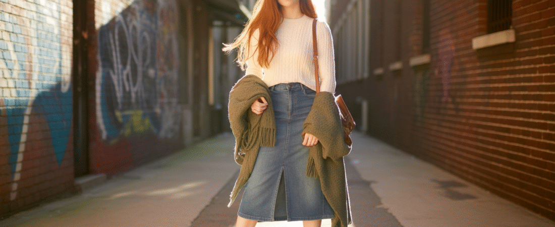 15 Stylish Ways to Wear Your Denim Skirt for Fall